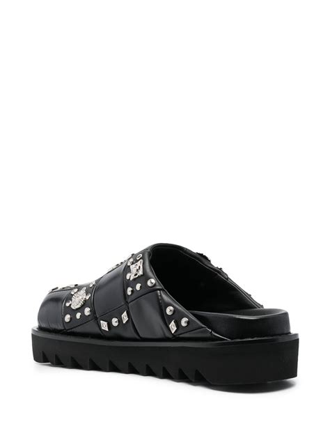 chiodo versace borchie|Stack clogs con borchie Nero,Oro .